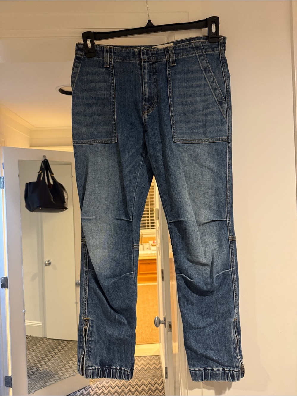 Men's Blue Denim Utility Jeans